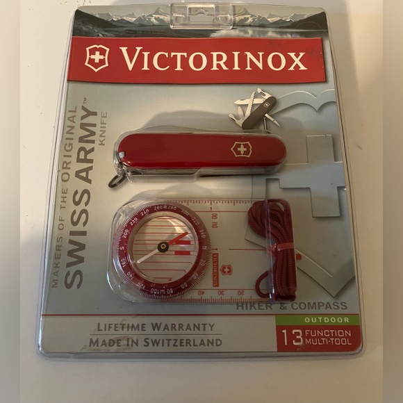 VICTORINOX SWISS ARMY DUO 13 FUNCTION CLIMBER AND RECTA COMPASS NEW SWISS MADE! - Picture 1 of 2